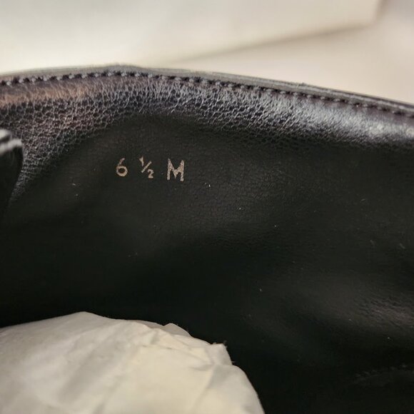 Vintage LIZ CLAIBORNE Eleanor 2 Black Madras Booties - 6.5M 1.5 inch Heels - Picture 3 of 7